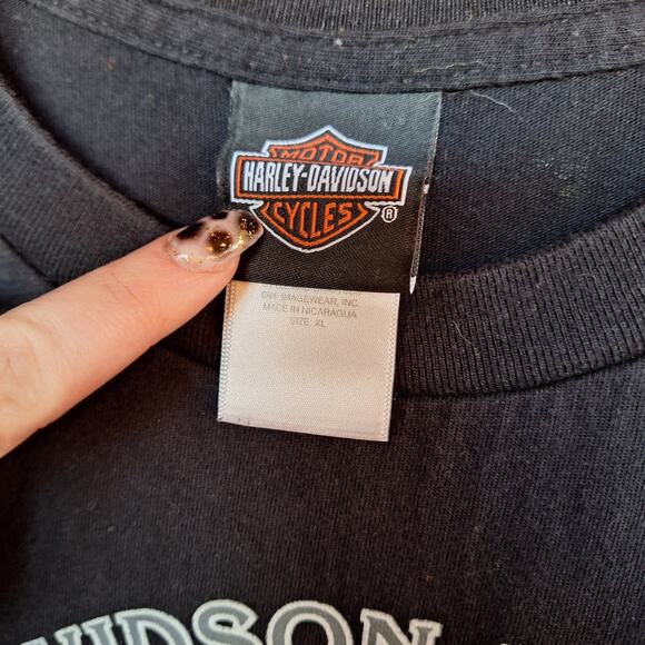 HarleyDavidson Ride to live Big graphic front & back print tee XL y2k motorcycle - Picture 5 of 7